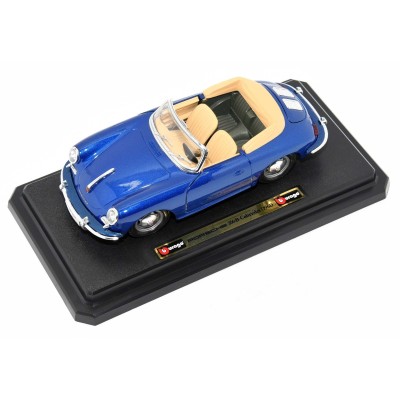 COCHE A ESCALA BURAGO METAL PORSCHE 356B CABRIO 1961