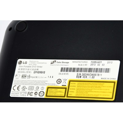 GRABADORA DVD PORTATIL LG GP40NB40 GRABADORA DVD PORTATIL LG GP40NB40