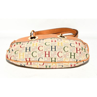 BOLSO DE TELA Y CUERO CAROLINA HERRERA BOLSO DE TELA Y CUERO CAROLINA HERRERA